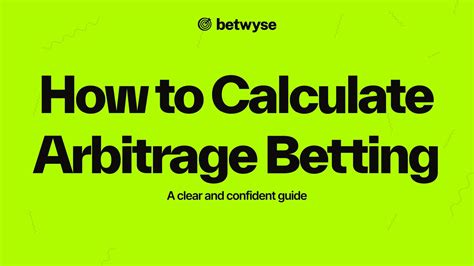 how to find arbitrage bets